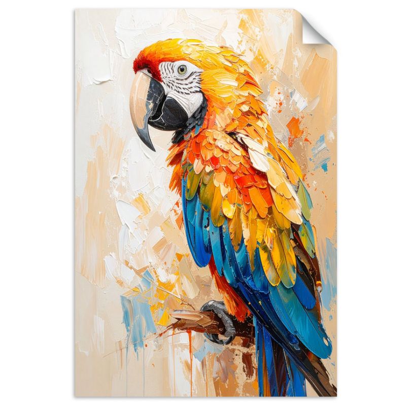 Naklejka na ścianę Feeby Kolorowa Papuga 100x150cm 1szt
