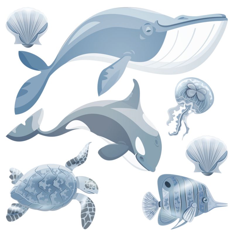 Naklejka na ścianę Pastelowe Love Ocean 1 szt