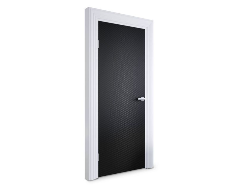 Naklejka na drzwi Wallfluent 75x205 cm Wzór z włókna węglowego 1 szt.