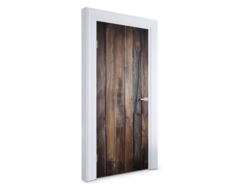 Naklejka na drzwi Wallfluent 95x205 cm Stare drewniane deski 1 szt.