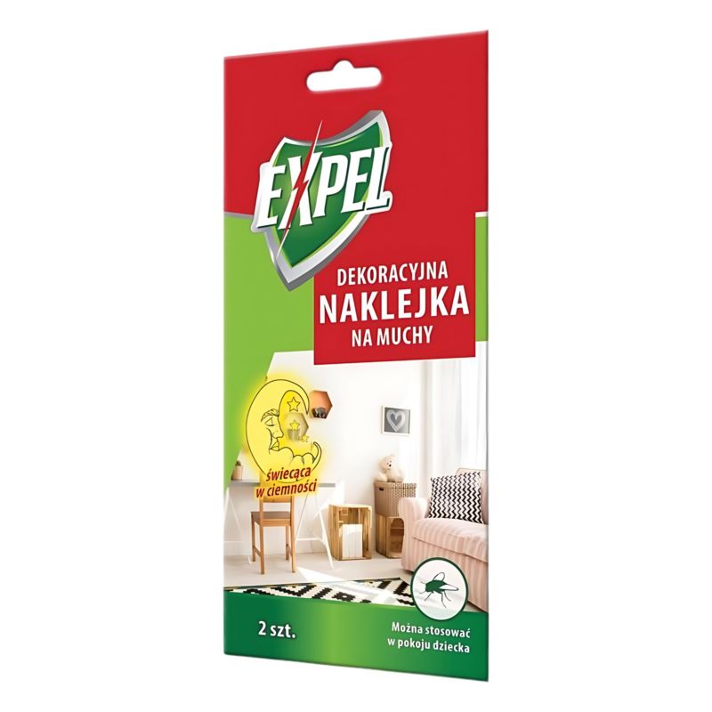 Naklejka Na Muchy I Muszki Owocówki Expel Świecąca W Nocy 2szt.
