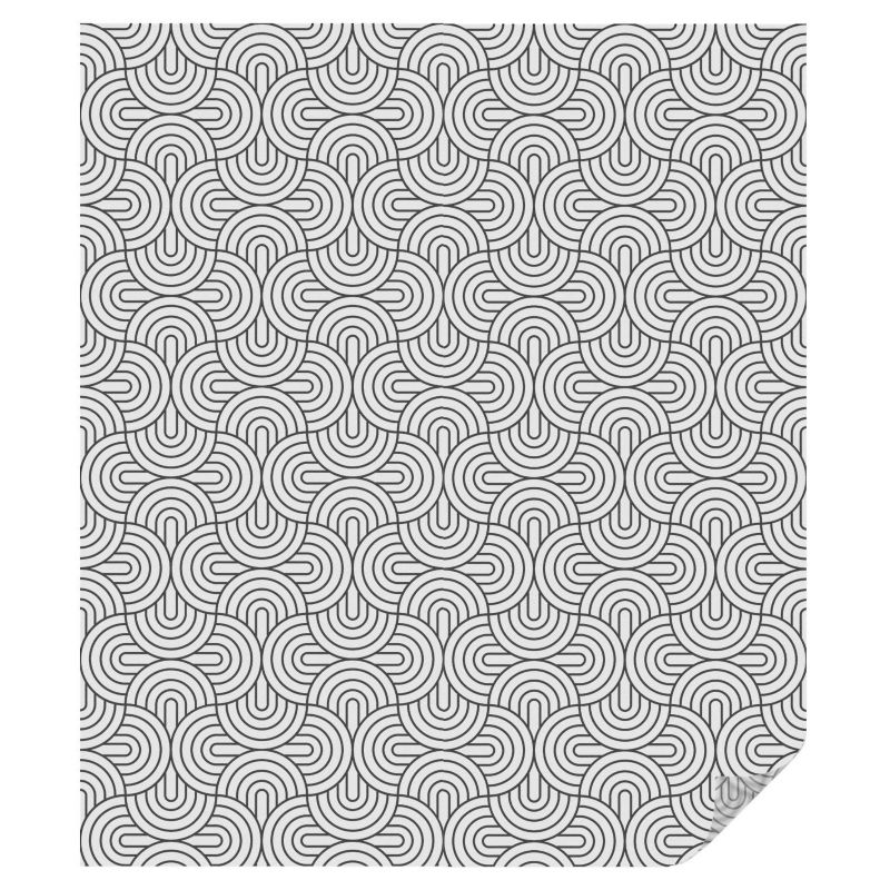 Naklejka na okno witraż Tulup 100x116 cm Efekt Mrożonego Szkła Geometryczne półokręgi powtarzalne wyraziste 1 rol.