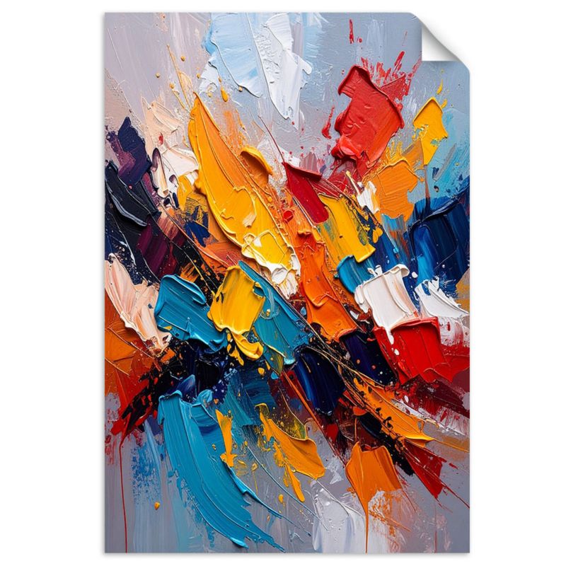 Naklejka samoprzylepna Feeby Eksplozja kolorów Abstrakcja efekt farby 100x150cm 1szt