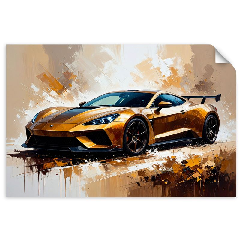 Naklejka samoprzylepna Feeby Samochód sportowy 120x80cm 1szt