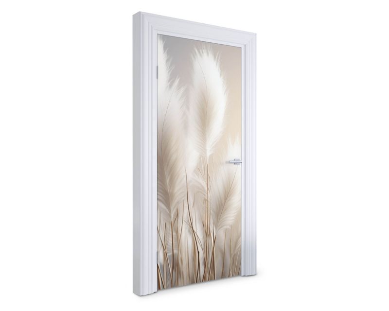 Naklejka samoprzylepna na drzwi Wallfluent 95x205 cm Delikatne pióra 1 szt.
