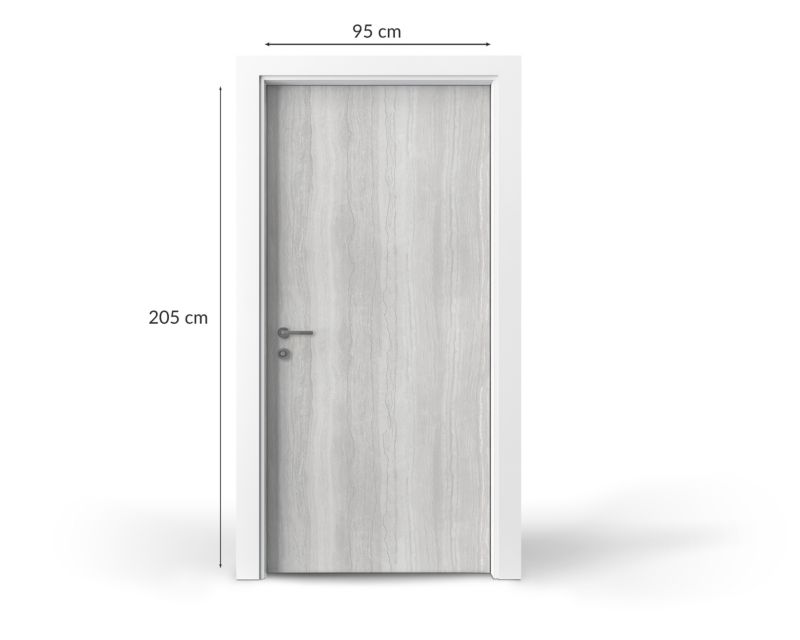 Naklejka samoprzylepna na drzwi Wallfluent 95x205 cm Szary marmur 1 szt.