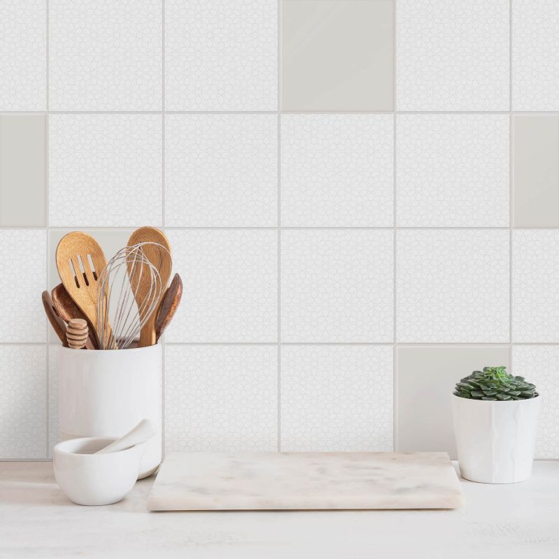 Naklejki na ścianę do kuchni Wallfluent 15x15 cm Sześciokątne kompozycje odświeżenie kafelek 24 szt.
