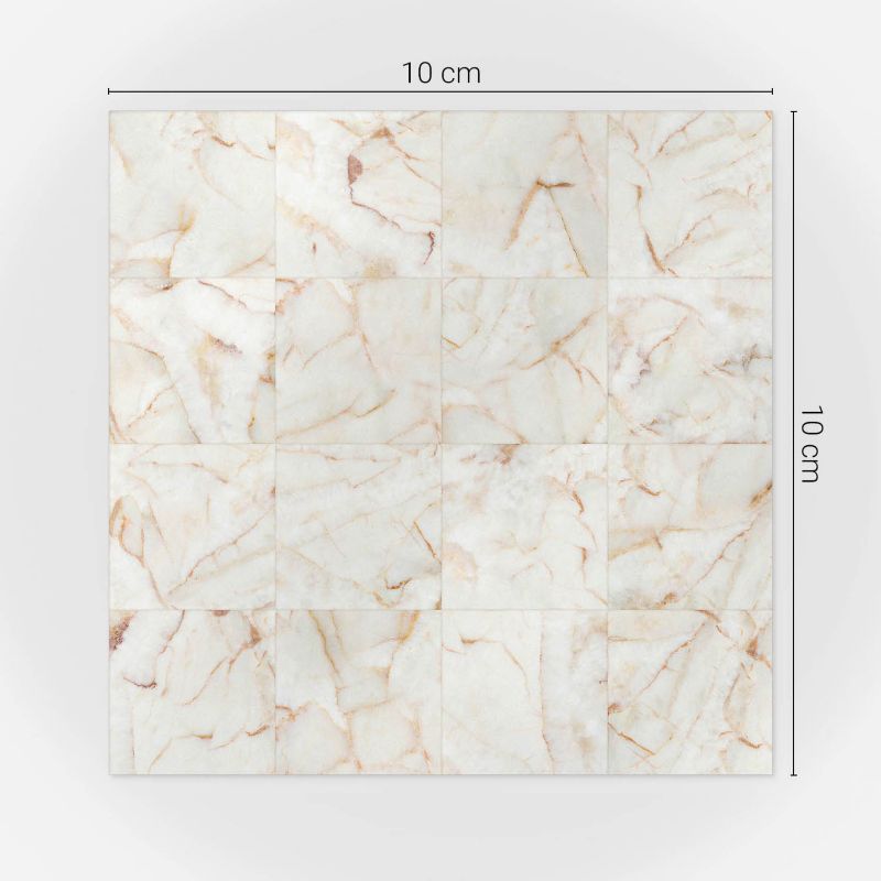 Naklejki na płytki Wallfluent 10x10 cm Elegancka mozaika marmurowa szybka renowacja 24 szt.