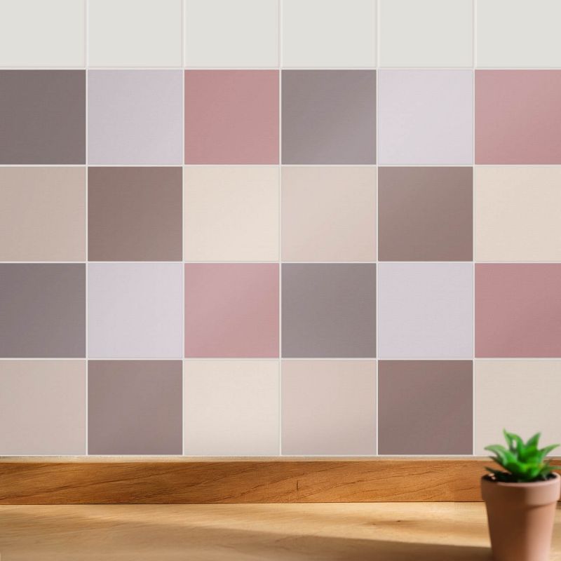 Naklejki na płytki Wallfluent 15x15 cm Paleta naturalnych barw szybka renowacja 24 szt.