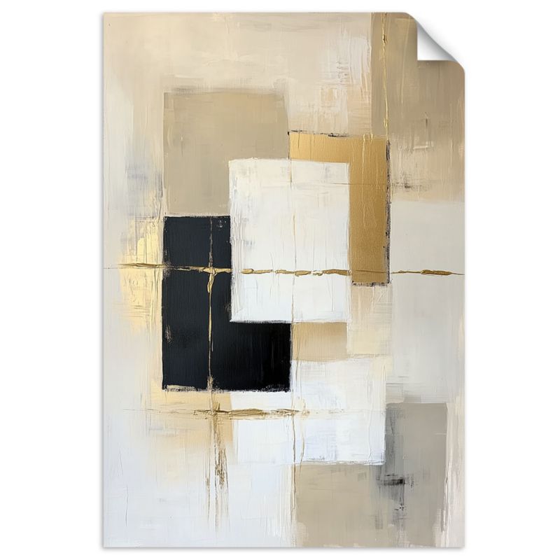 Naklejki samoprzylepne do salonu sypialni Feeby Abstrakcja Kształty Geometria Beżowy 100x150cm 1szt