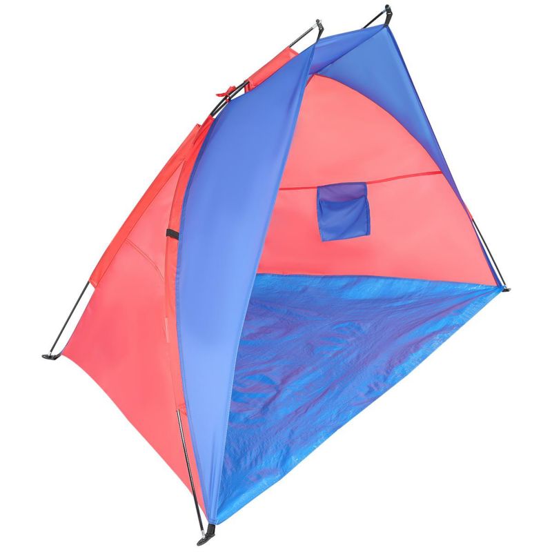 Namiot Enero Camp osłona plażowa Sun 200X120X120cm niebiesko-czerwona 1szt.