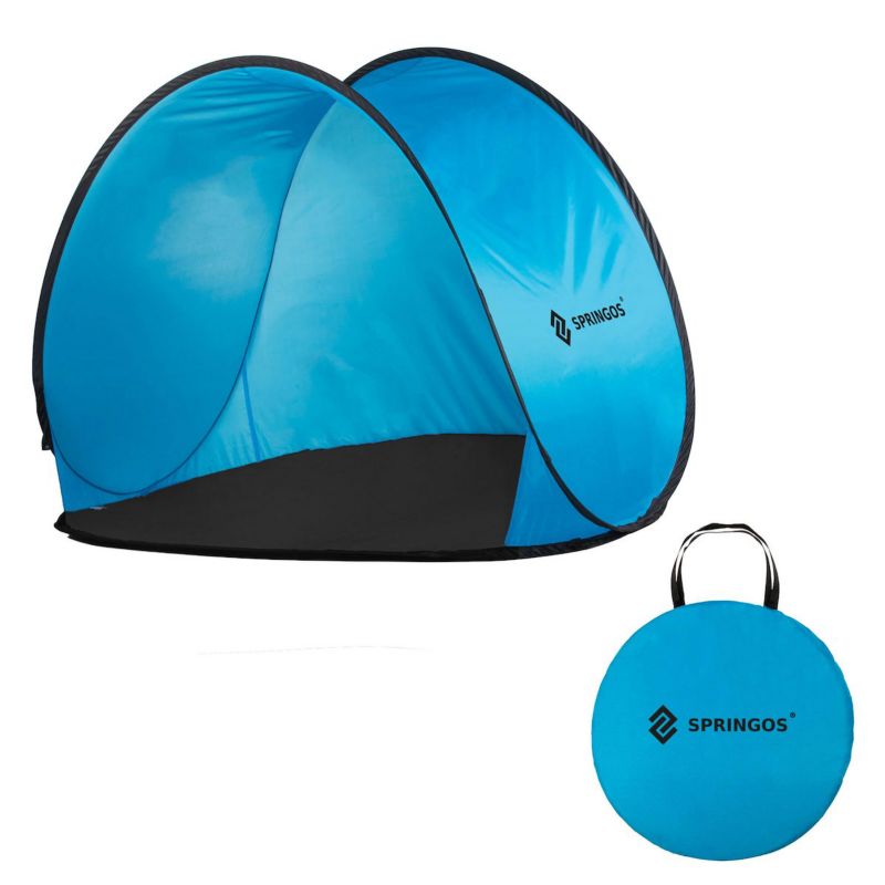 Namiot plażowy samorozkładający Springos Pop-up niebieski Springos 1 szt.