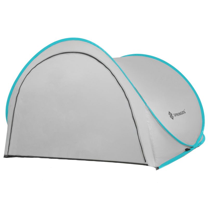 Namiot plażowy Springos 200x120x110 cm samorozkładający pop-up niebiesko-szary 1 szt.