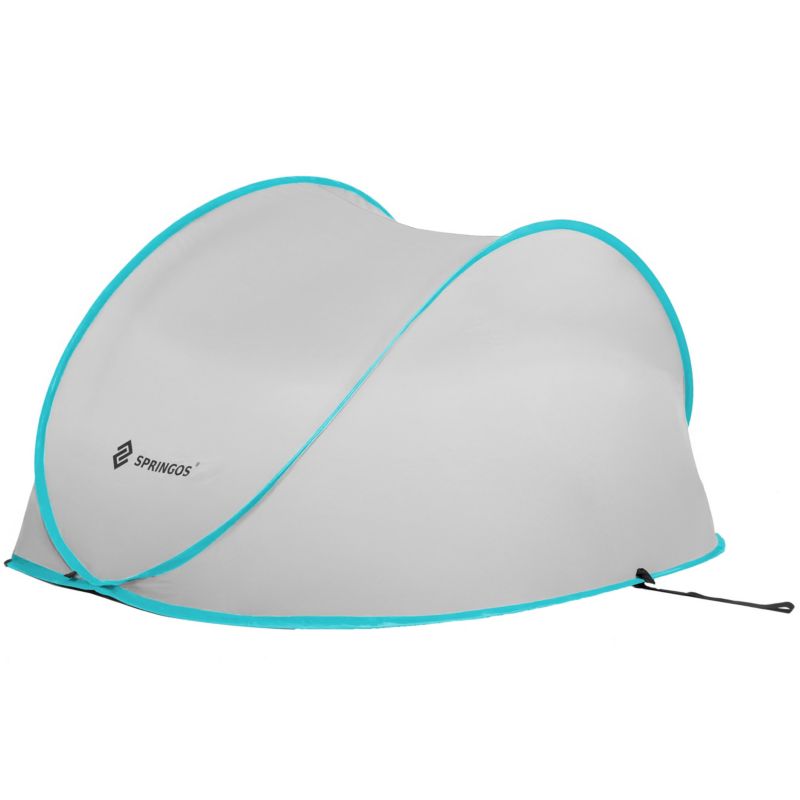 Namiot plażowy Springos 200x120x110 cm samorozkładający pop-up niebiesko-szary 1 szt.