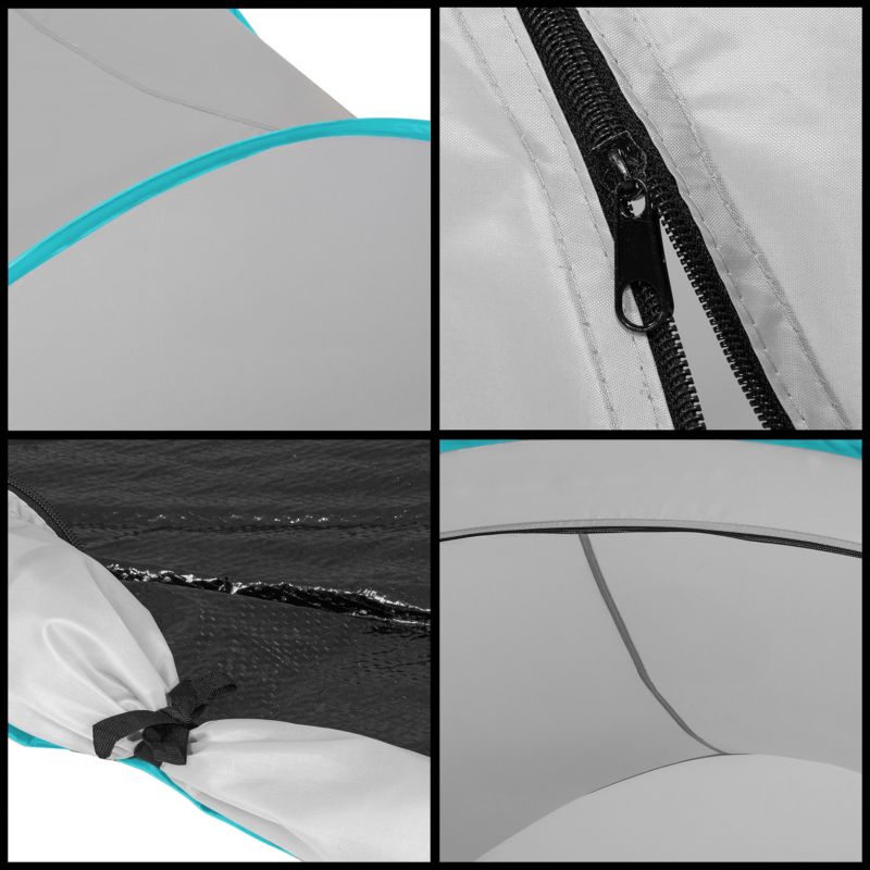 Namiot plażowy Springos 200x120x110 cm samorozkładający pop-up niebiesko-szary 1 szt.