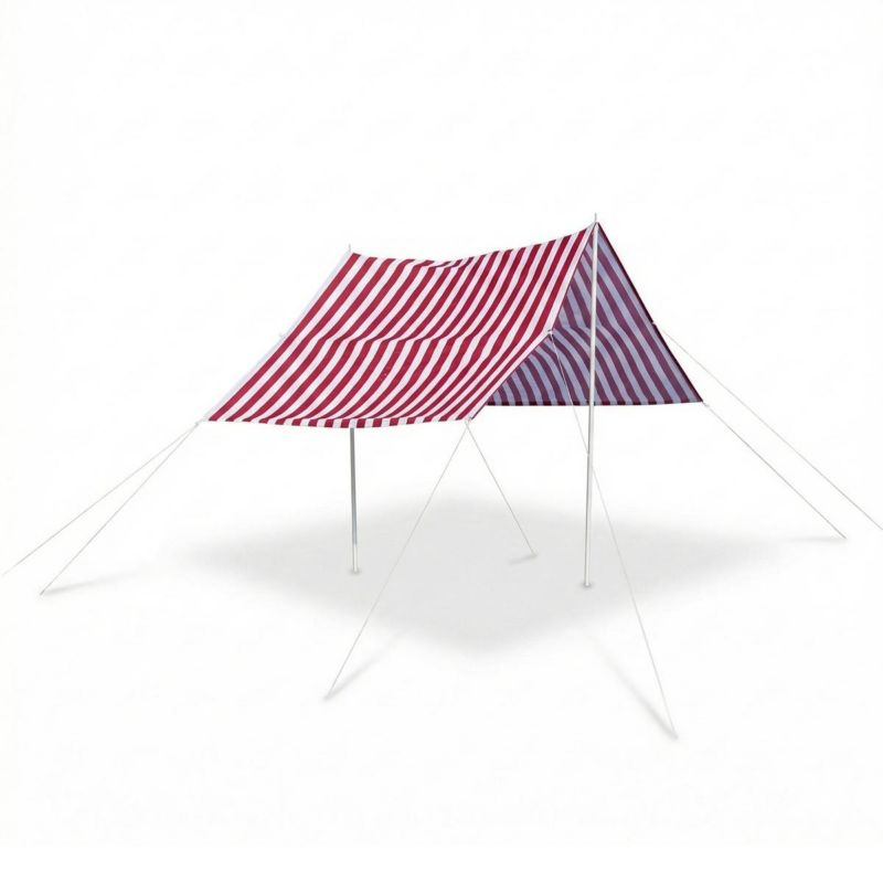 Saska Zahradní stan Sail Canopy Sluneční stříška s tyčemi 297X170Cm červená 1ks.
