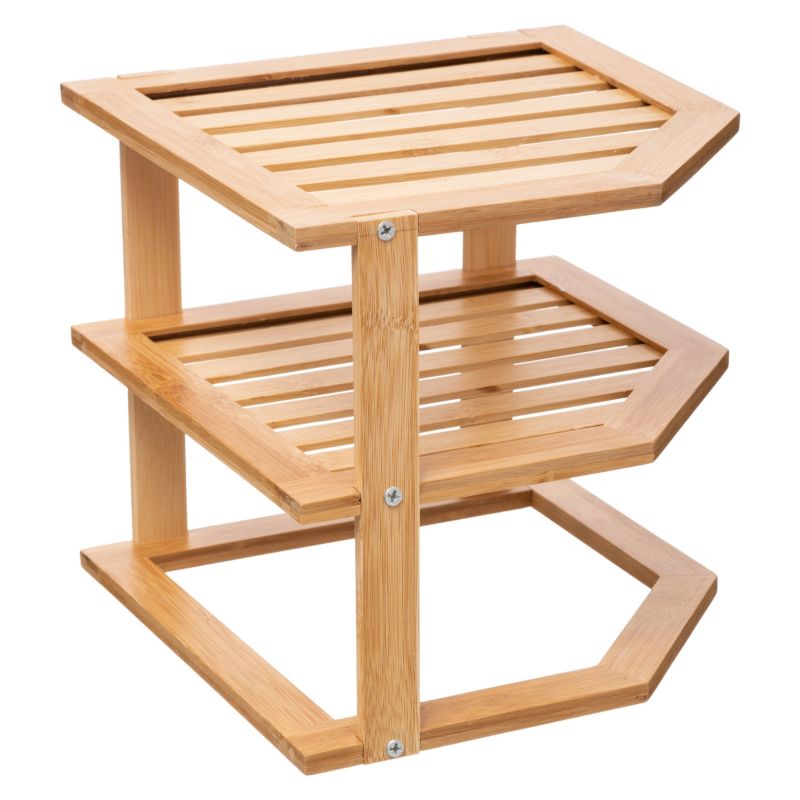 Narożna półka kuchenna bambusowa 5Five Simply Smart brązowa 25,5 cm 1 szt.