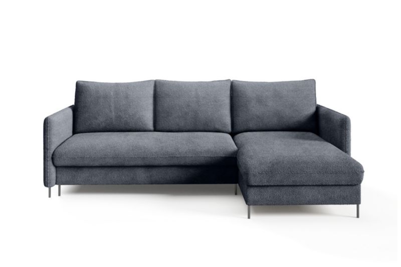 Narożnik Bettso Belis Boucle 216 x 165 cm z funkcją spania granatowy 1szt.