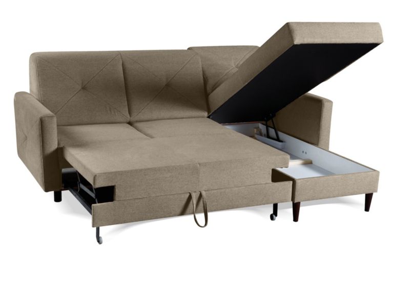 Narożnik Bettso Nordic 217x162 cm z funkcją spania ciemny beż 1szt.