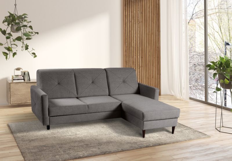 Narożnik Bettso Nordic 217x162 cm z funkcją spania ciemny szary 1szt.