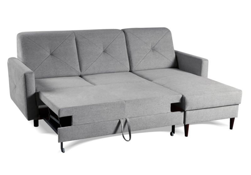 Narożnik Bettso Nordic 217x162 cm z funkcją spania szary 1szt.