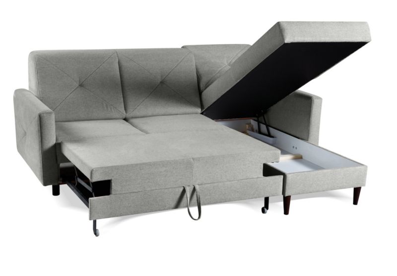 Narożnik Bettso Nordic 217x162 cm z funkcją spania szary 1szt.