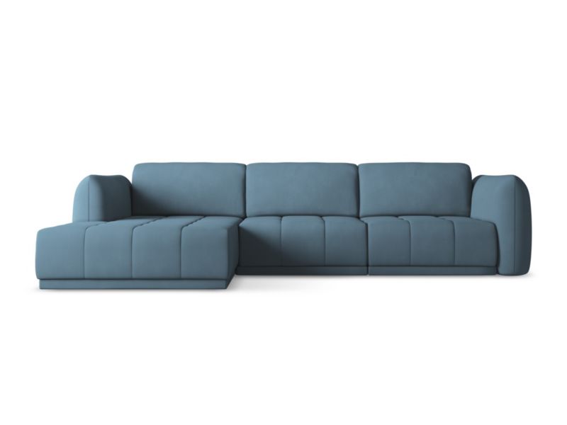 Narożnik lewostronny Makamii Hoku z tkaniny szenilowej 290x170 cm jeans 1 szt.