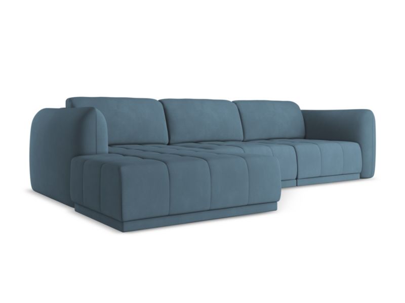 Narożnik lewostronny Makamii Hoku z tkaniny szenilowej 290x170 cm jeans 1 szt.