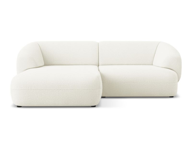 Narożnik lewostronny Makamii Moana z tkaniną boucle 230x98 cm biały 1 szt.