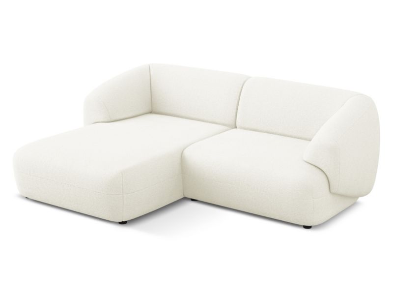 Narożnik lewostronny Makamii Moana z tkaniną boucle 230x98 cm biały 1 szt.