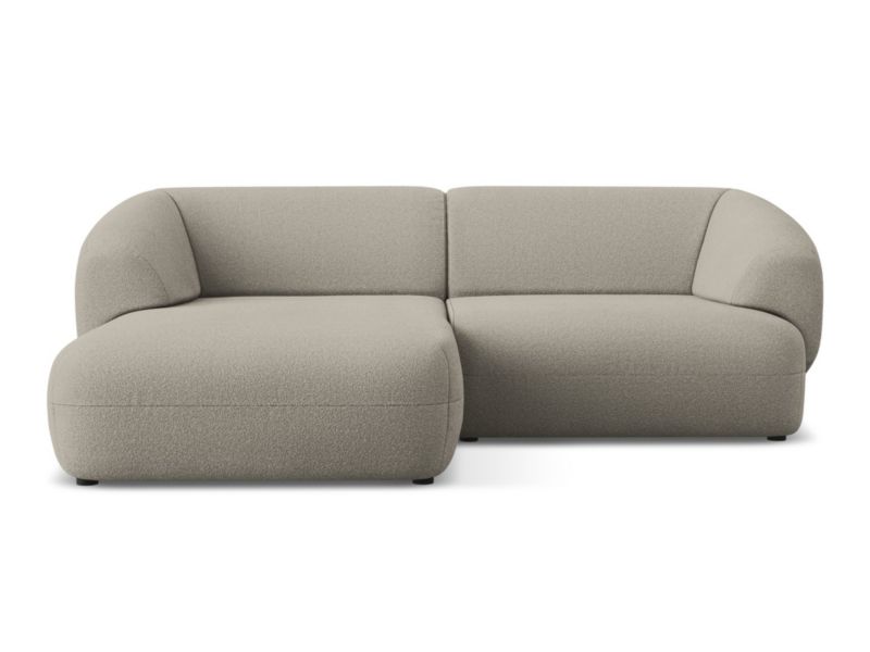 Narożnik lewostronny Makamii Moana z tkaniną boucle 230x98 cm ciemny beż 1 szt.