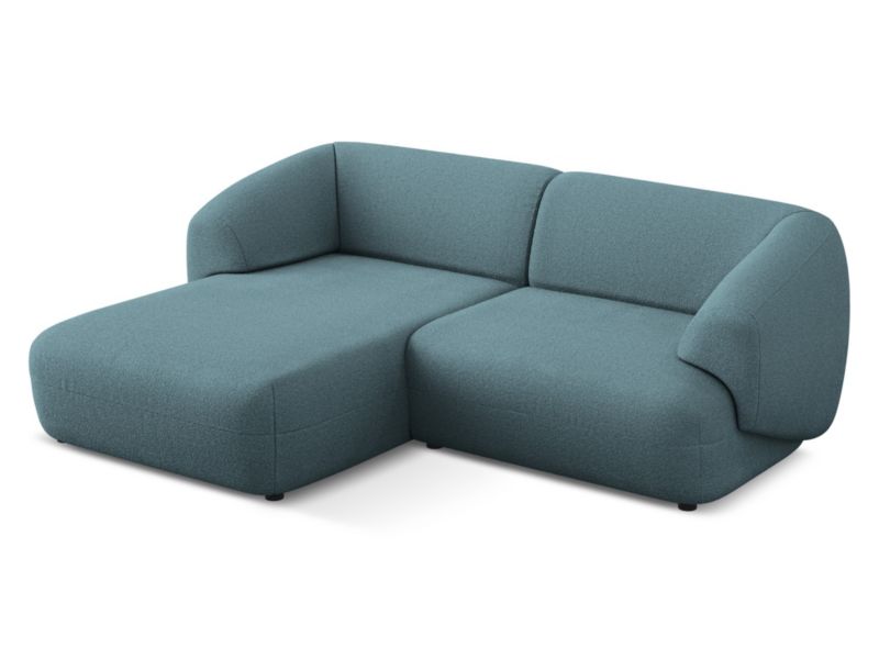 Narożnik lewostronny Makamii Moana z tkaniną boucle 230x98 cm jeans 1 szt.