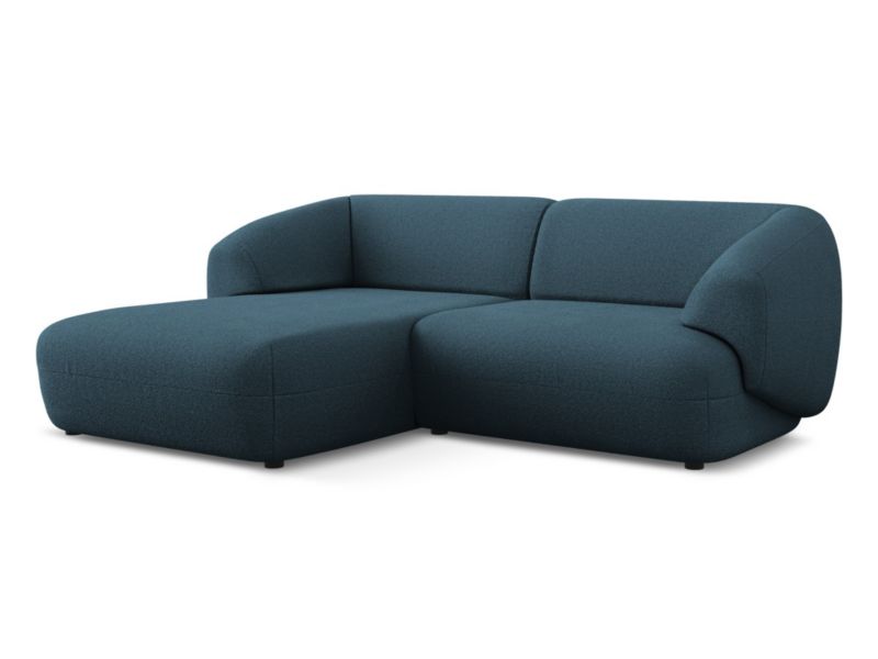 Narożnik lewostronny Makamii Moana z tkaniną boucle 230x98 cm królewski niebieski 1 szt.