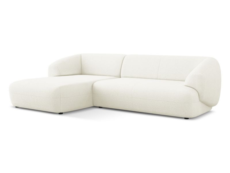 Narożnik lewostronny Makamii Moana z tkaniną boucle 280x156 cm biały 1 szt.