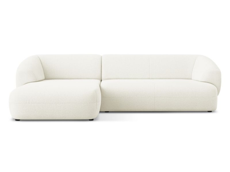 Narożnik lewostronny Makamii Moana z tkaniną boucle 280x156 cm biały 1 szt.
