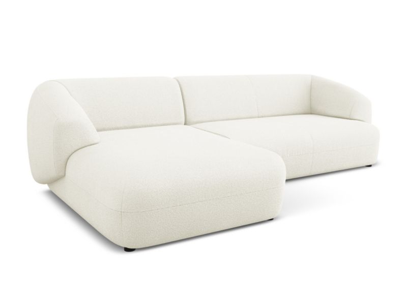 Narożnik lewostronny Makamii Moana z tkaniną boucle 280x156 cm biały 1 szt.