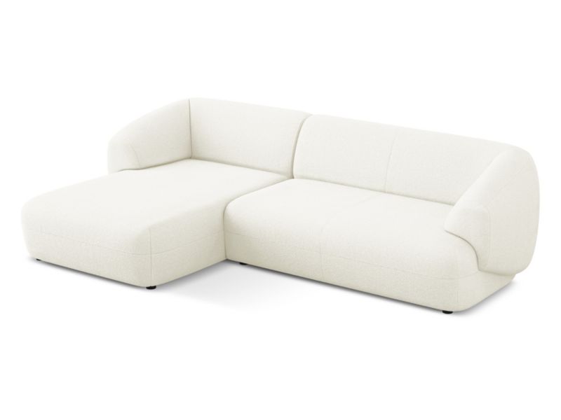 Narożnik lewostronny Makamii Moana z tkaniną boucle 280x156 cm biały 1 szt.