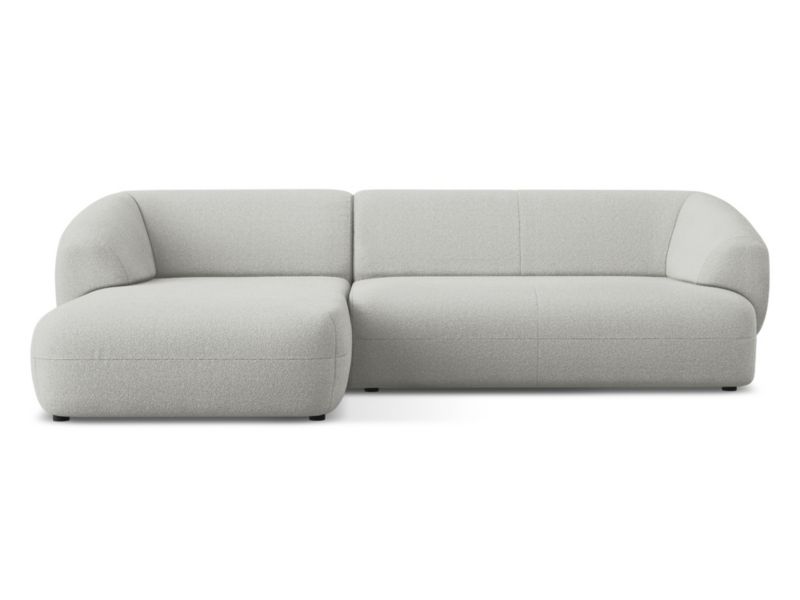 Narożnik lewostronny Makamii Moana z tkaniną boucle 280x156 cm jasny szary 1 szt.