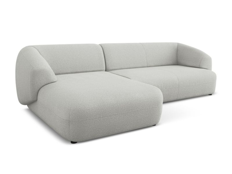 Narożnik lewostronny Makamii Moana z tkaniną boucle 280x156 cm jasny szary 1 szt.