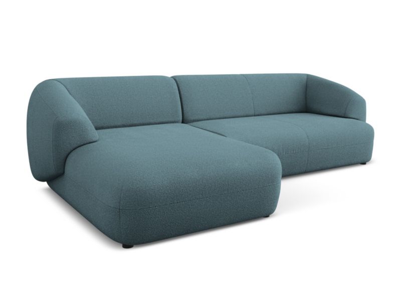 Narożnik lewostronny Makamii Moana z tkaniną boucle 280x156 cm jeans 1 szt.