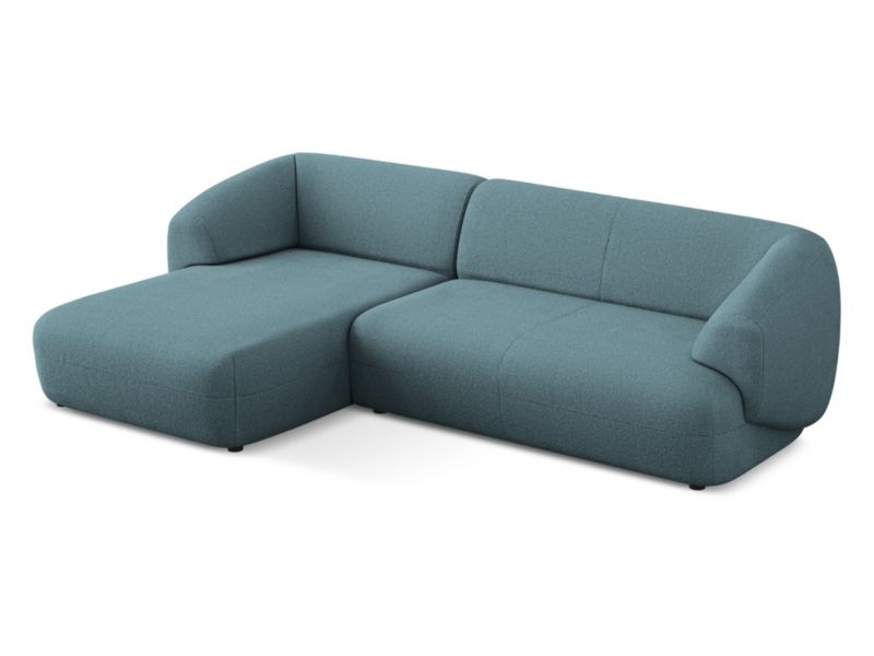 Narożnik lewostronny Makamii Moana z tkaniną boucle 280x156 cm jeans 1 szt.