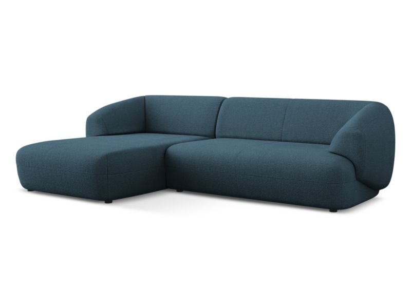 Narożnik lewostronny Makamii Moana z tkaniną boucle 280x156 cm królewski niebieski 1 szt.