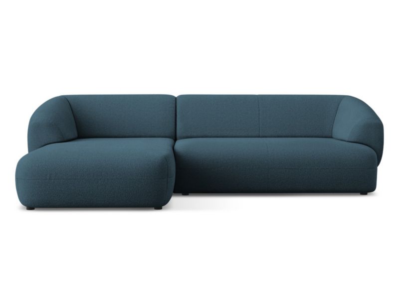 Narożnik lewostronny Makamii Moana z tkaniną boucle 280x156 cm królewski niebieski 1 szt.