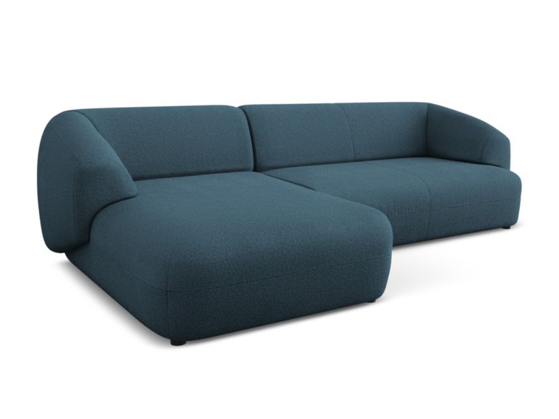 Narożnik lewostronny Makamii Moana z tkaniną boucle 280x156 cm królewski niebieski 1 szt.