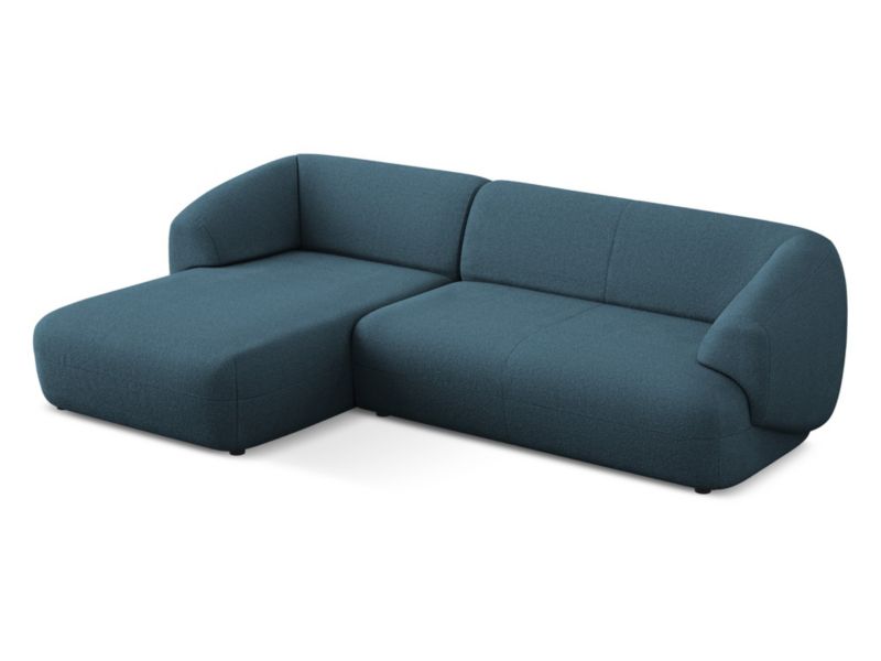 Narożnik lewostronny Makamii Moana z tkaniną boucle 280x156 cm królewski niebieski 1 szt.