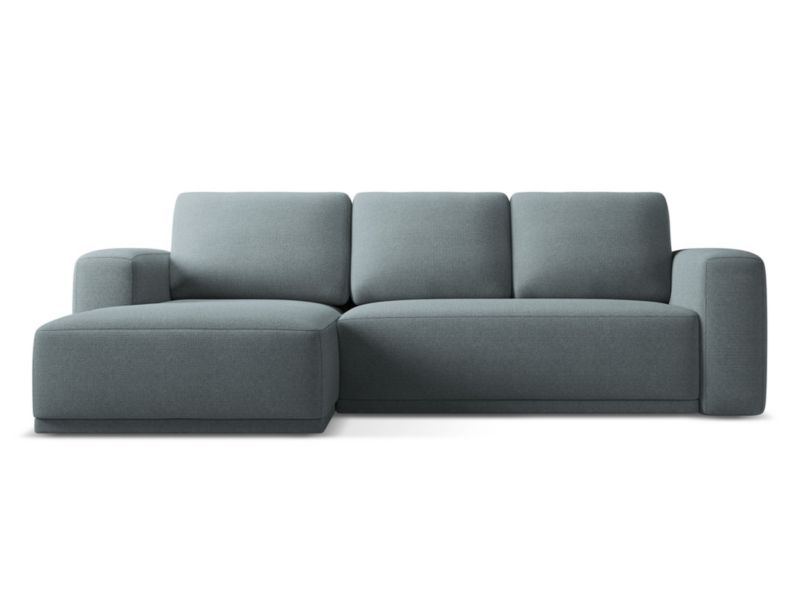Narożnik lewostronny z funkcją spania Makamii Kaila z tkaniny szenilowej 258x160 cm jeans 1 szt.