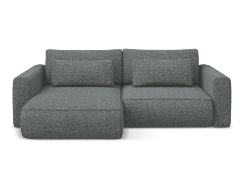 Narożnik lewostronny z funkcją spania Makamii Kapua z tkaniny strukturalnej 240x149 cm stalowy 1 szt.