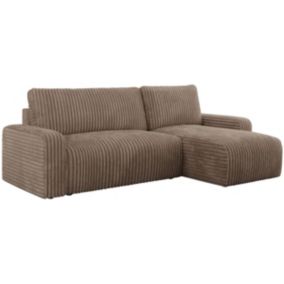 Narożnik MKS Meble ARGOS L uniwersalny brązowy sztruks 1szt.