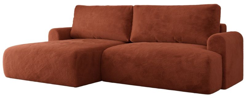 Narożnik MKS Meble TONO L strona lewa pomarańczowy plusz 1szt.