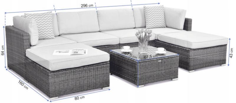 Narożnik Ogrodowy Focus Garden Komplet Technorattan Porto Stolik Na Taras 1 szt